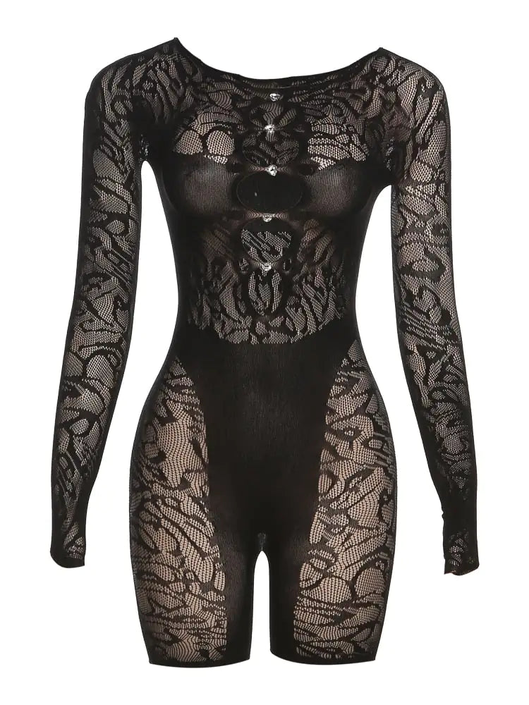 D'everedge Mesh Hollow Lingerie