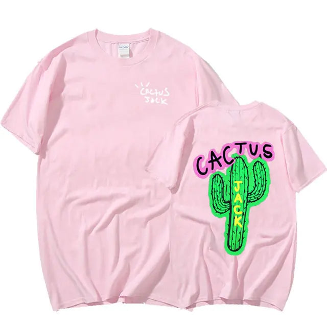 Cactus Jack Print Couple Harajuku T-Shirts