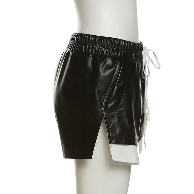 Big Pockets Faux Leather Shorts