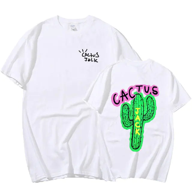 Cactus Jack Print Couple Harajuku T-Shirts