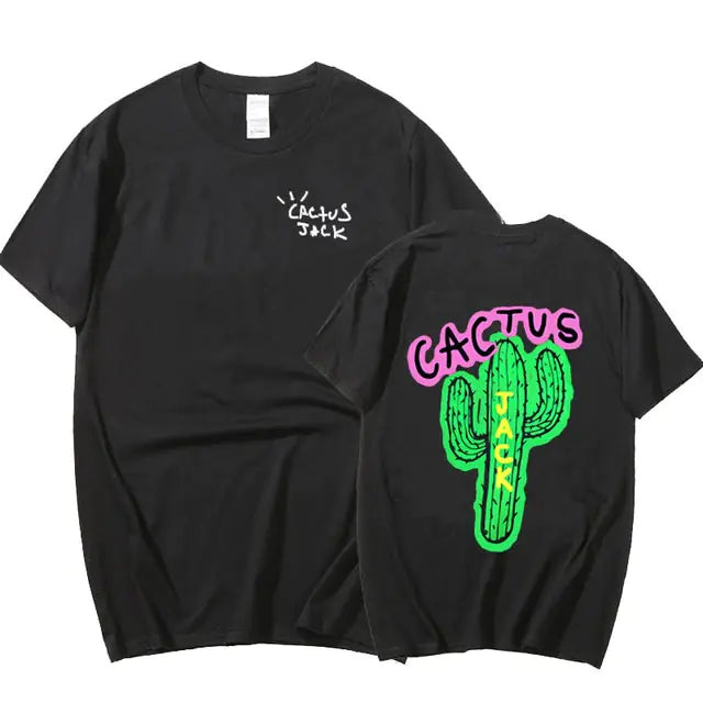 Cactus Jack Print Couple Harajuku T-Shirts