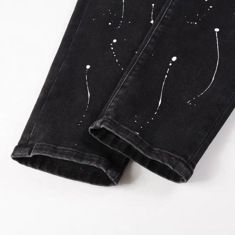 Crystal Stretch Denim Skinny Jeans