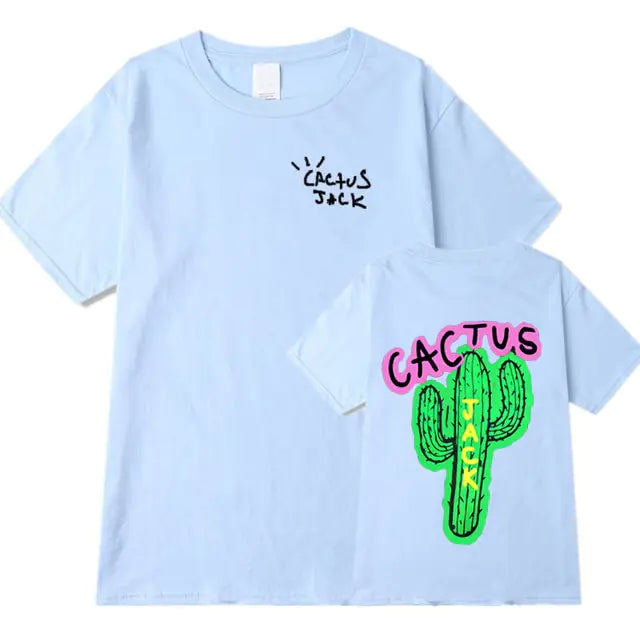 Cactus Jack Print Couple Harajuku T-Shirts