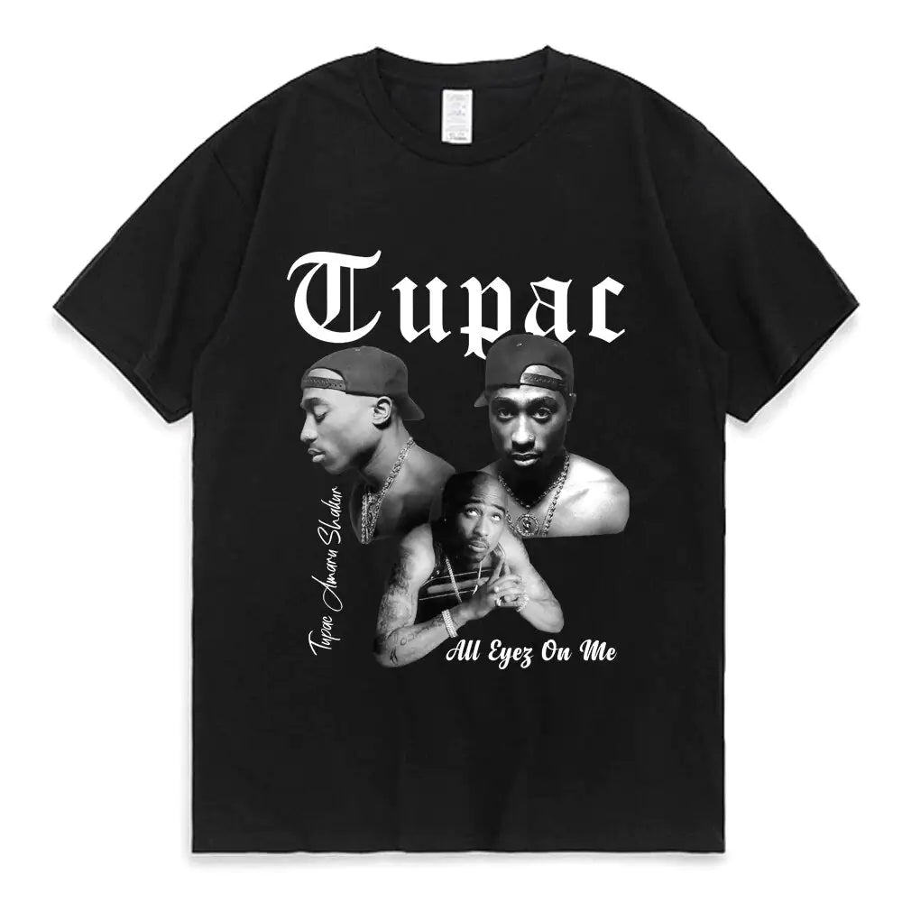 Graphic Cartoon Tupac Print T-shirt