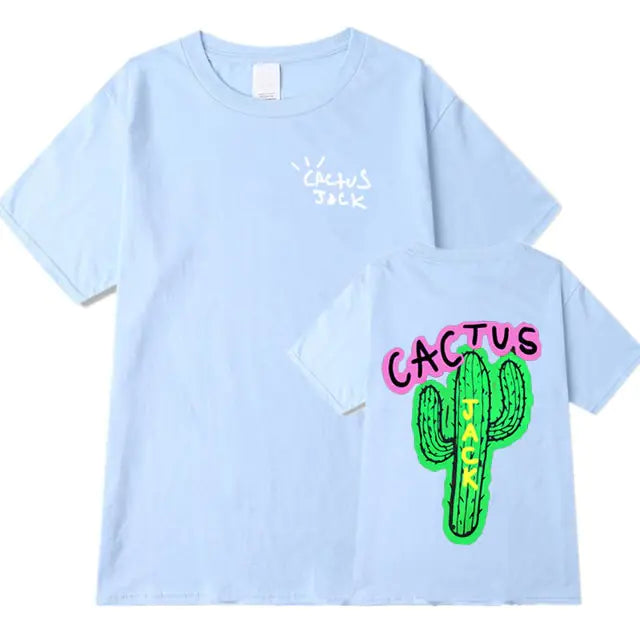 Cactus Jack Print Couple Harajuku T-Shirts