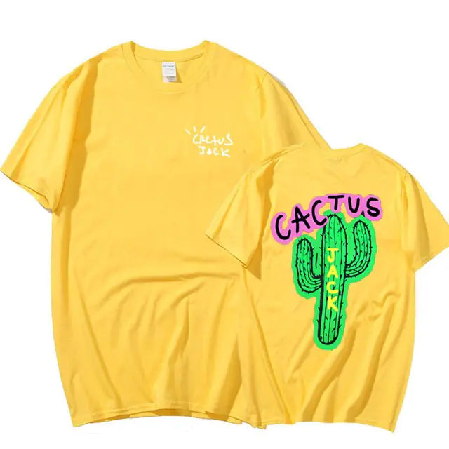 Cactus Jack Print Couple Harajuku T-Shirts