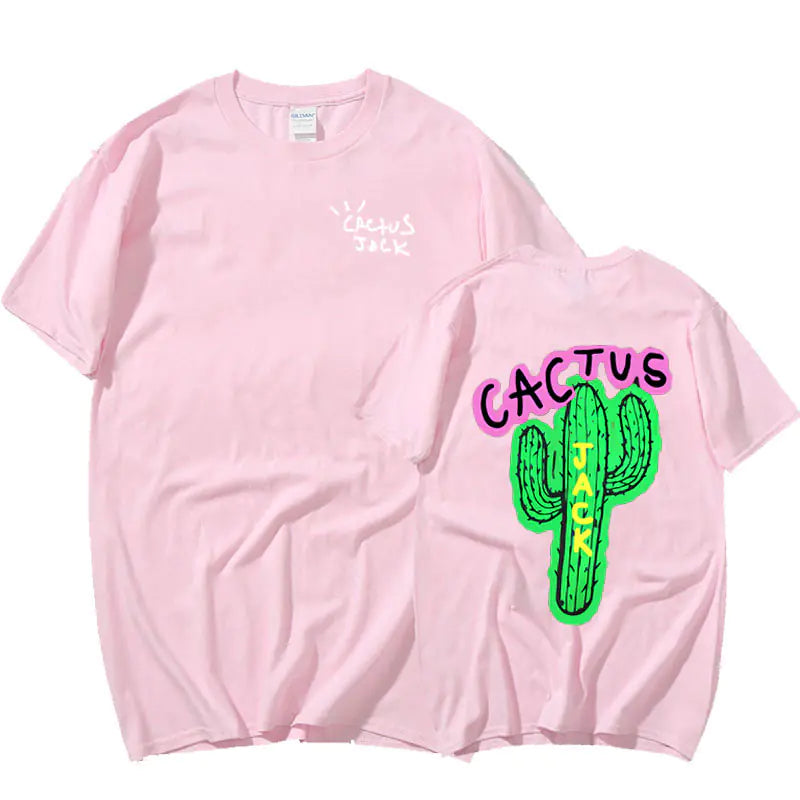 Cactus Jack Print Couple Harajuku T-Shirts