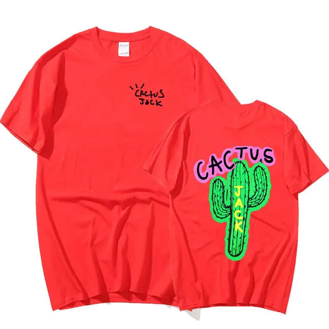 Cactus Jack Print Couple Harajuku T-Shirts