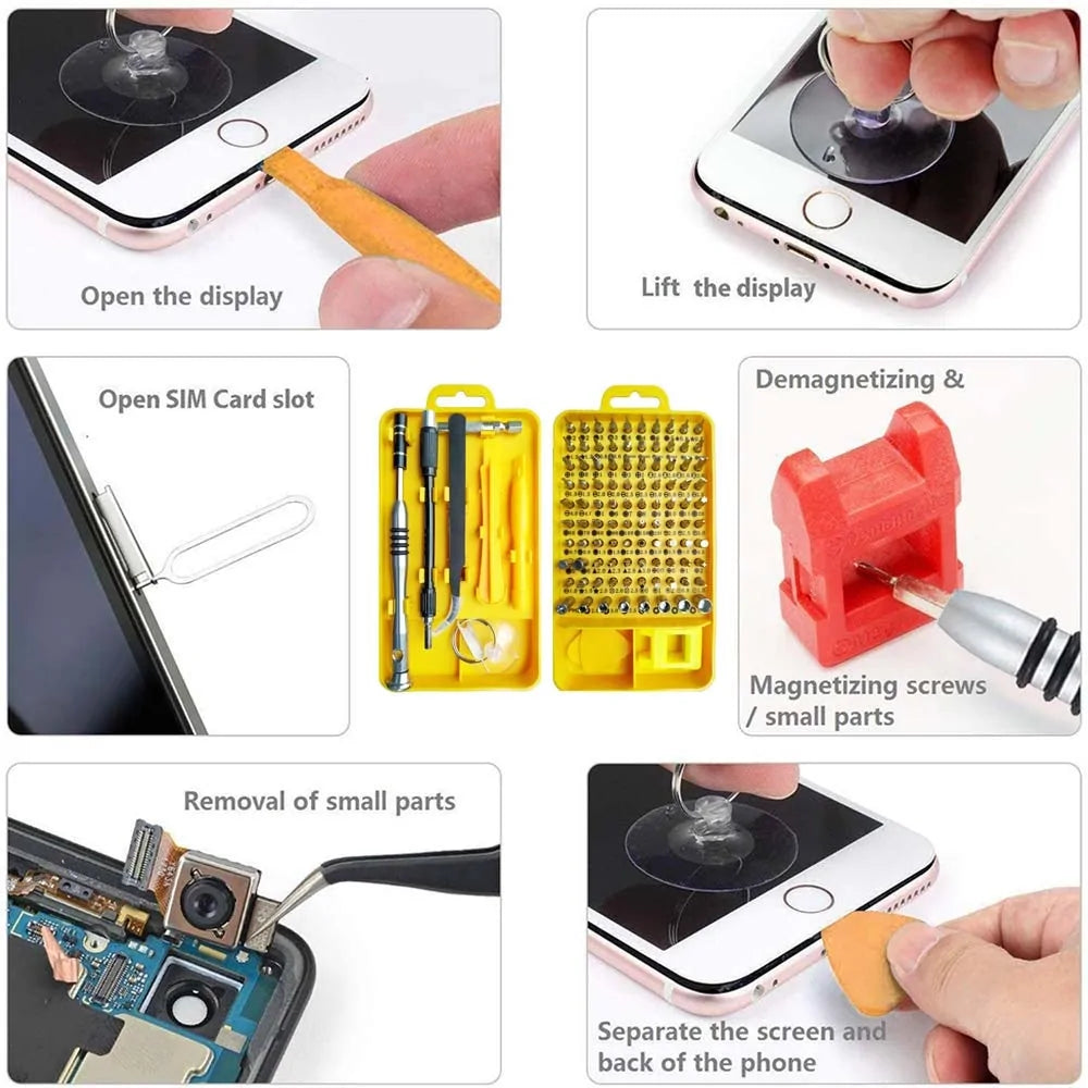 115-in-1 Precision Screwdriver Set for Mobile Phone and Watch Repair