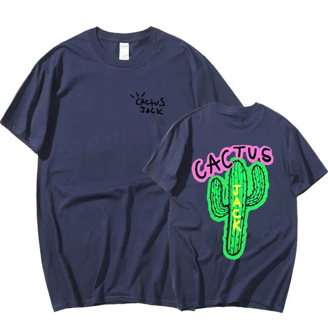 Cactus Jack Print Couple Harajuku T-Shirts