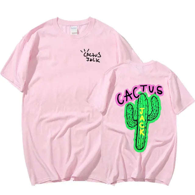 Cactus Jack Print Couple Harajuku T-Shirts