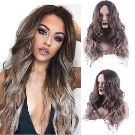 Wavy Middle Part Wigs