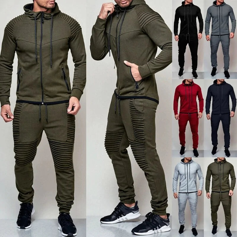 2 Pieces Autumn Trendy Tracksuit Men