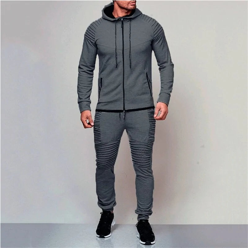 2 Pieces Autumn Trendy Tracksuit Men