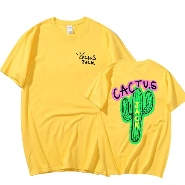 Cactus Jack Print Couple Harajuku T-Shirts