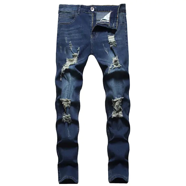 Ripped Pants Streetwear Fashion Clothes