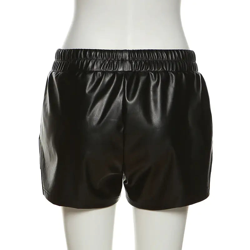 Big Pockets Faux Leather Shorts