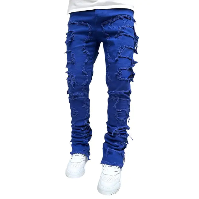 Ripped Pants Streetwear Fashion Clothes