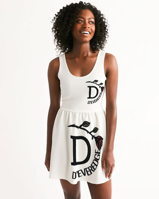 DEVEREDGE ROSE COLLECTION Women's All-Over Print Scoop Neck Skater Dress