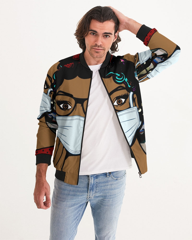 Deveredge Covid 19 Edition  Men's All-Over Print Bomber Jacket