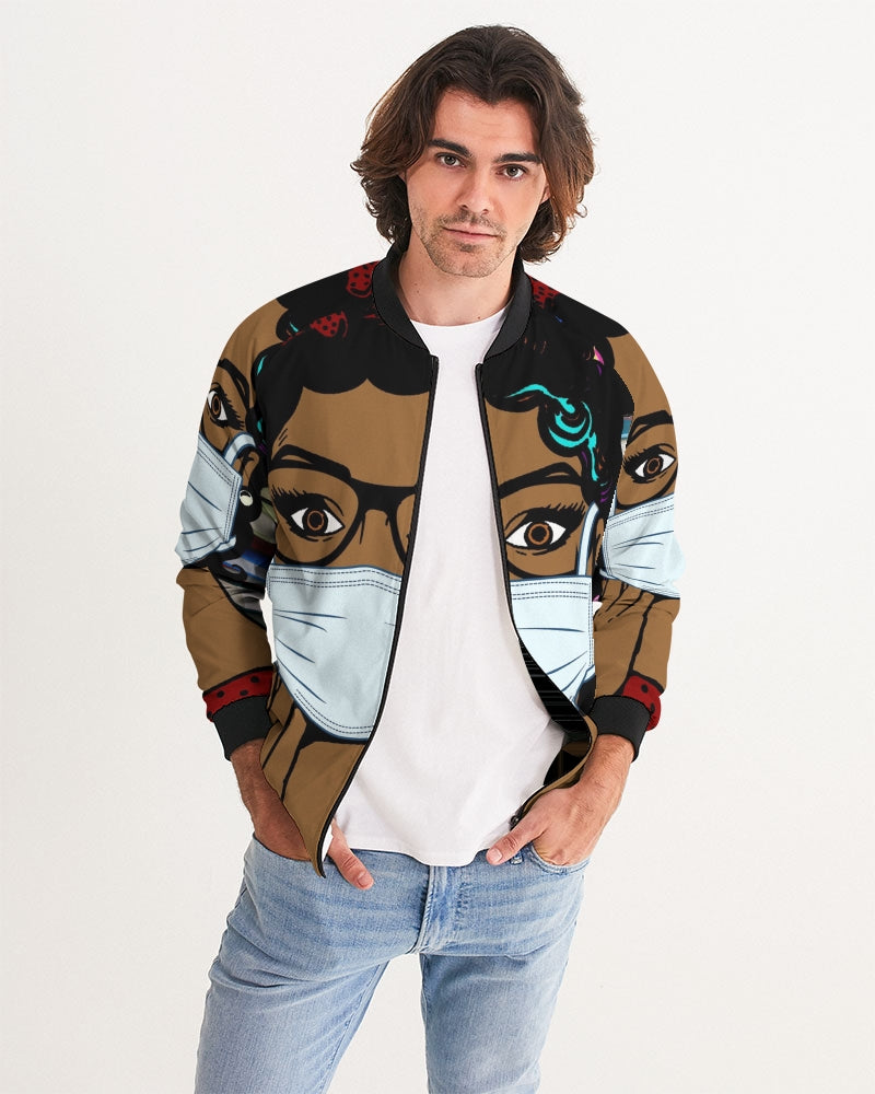 Deveredge Covid 19 Edition  Men's All-Over Print Bomber Jacket