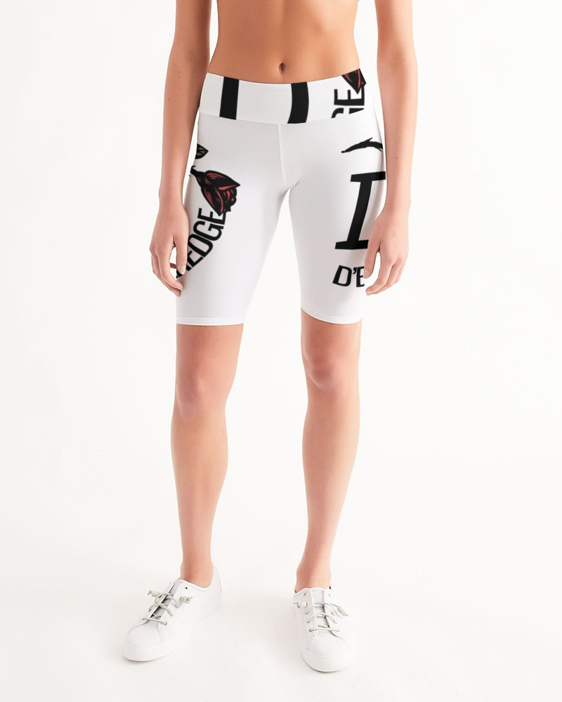 DEVEREDGE ROSE COLLECTION Women's All-Over Print Mid-Rise Bike Shorts