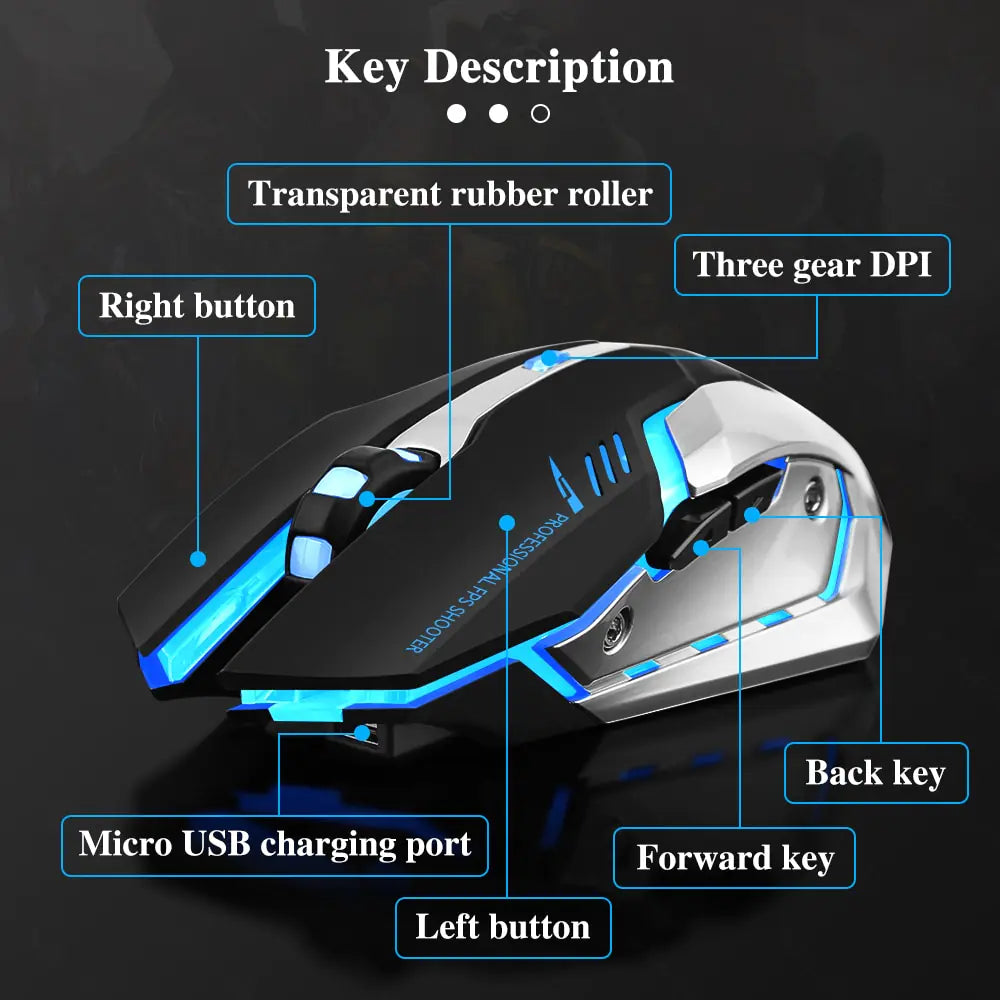 D'everedge Dual-mode Wireless Gaming Mouse